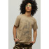 Men's khaki T-shirt with YAPPI print