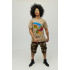 Men's khaki T-shirt with YAPPI print