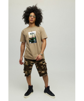 Футболка чоловіча хакі з принтом YAPPI