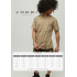 Men's khaki T-shirt with YAPPI print