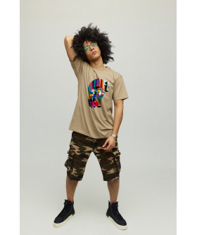 Футболка чоловіча хакі з принтом YAPPI