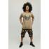 Men's khaki T-shirt with YAPPI print