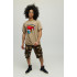 Men's khaki T-shirt with YAPPI print