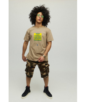 Футболка чоловіча хакі з принтом YAPPI