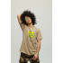 Men's khaki T-shirt with YAPPI print