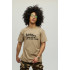 Men's khaki T-shirt with YAPPI print