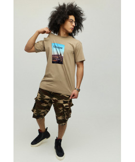 Футболка мужская хаки с принтом YAPPI