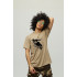 Men's khaki T-shirt with YAPPI print