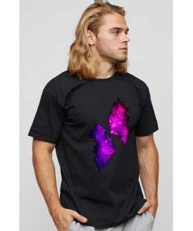 Men's basic black T-shirt with YAPPI print