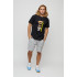 Men's basic black T-shirt with YAPPI print