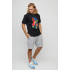 Men's basic black T-shirt with YAPPI print