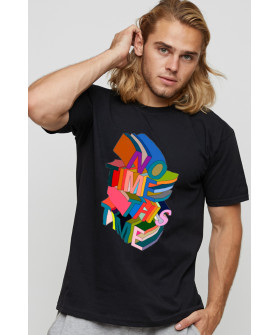 Men's basic black T-shirt with YAPPI print