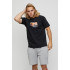 Men's basic black T-shirt with YAPPI print