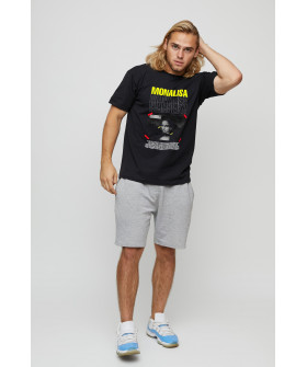 Men's basic black T-shirt with YAPPI print