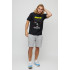 Men's basic black T-shirt with YAPPI print