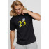 Men's basic black T-shirt with YAPPI print