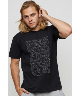 Men's basic black T-shirt with YAPPI print