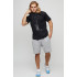 Men's basic black T-shirt with YAPPI print