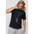 Men's basic black T-shirt with YAPPI print