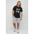 Men's basic black T-shirt with YAPPI print