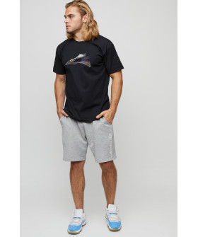 Men's basic black T-shirt with YAPPI print