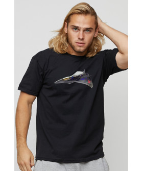 Men's basic black T-shirt with YAPPI print