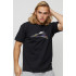 Men's basic black T-shirt with YAPPI print