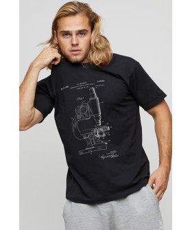 Men's basic black T-shirt with YAPPI print