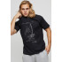 Men's basic black T-shirt with YAPPI print