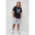 Men's basic black T-shirt with YAPPI print