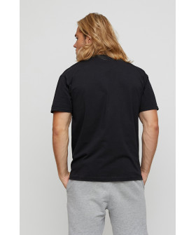 Men's basic black T-shirt with YAPPI print