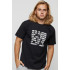 Men's basic black T-shirt with YAPPI print