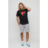 Men's basic black T-shirt with YAPPI print