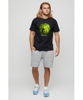 Men's basic black T-shirt with YAPPI print