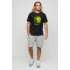 Men's basic black T-shirt with YAPPI print