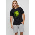 Men's basic black T-shirt with YAPPI print