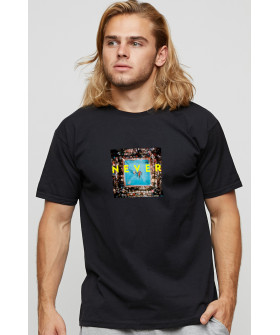 Men's basic black T-shirt with YAPPI print