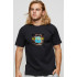 Men's basic black T-shirt with YAPPI print