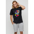 Men's basic black T-shirt with YAPPI print