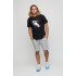 Men's basic black T-shirt with YAPPI print