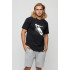 Men's basic black T-shirt with YAPPI print