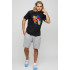 Men's basic black T-shirt with YAPPI print