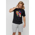 Men's basic black T-shirt with YAPPI print