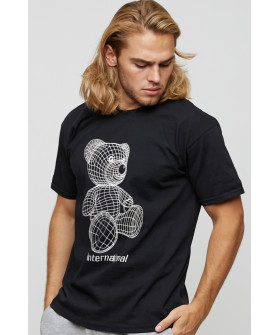 Men's basic black T-shirt with YAPPI print