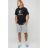 Men's basic black T-shirt with YAPPI print