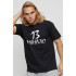 Men's basic black T-shirt with YAPPI print