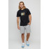 Men's basic black T-shirt with YAPPI print