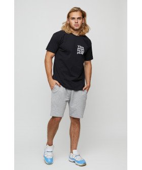 Men's basic black T-shirt with YAPPI print