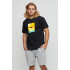 Men's basic black T-shirt with YAPPI print