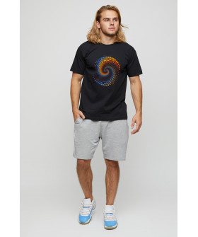 Men's basic black T-shirt with YAPPI print